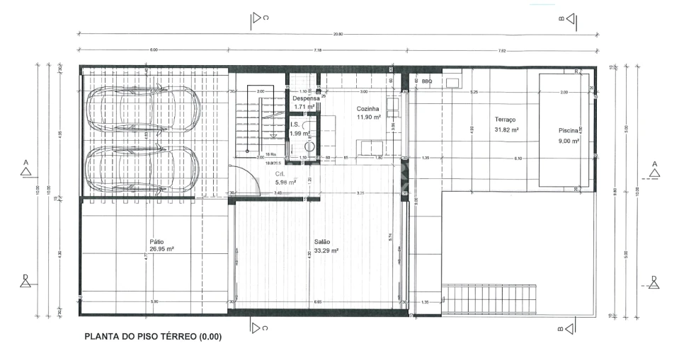 Moradia T3 para Venda em Montenegro Planta 2