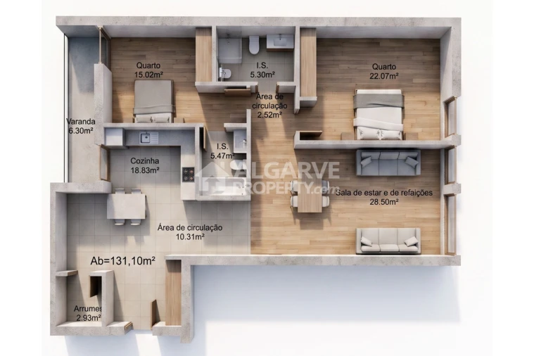 Apartamento T2 para Venda em Quarteira Planta 1