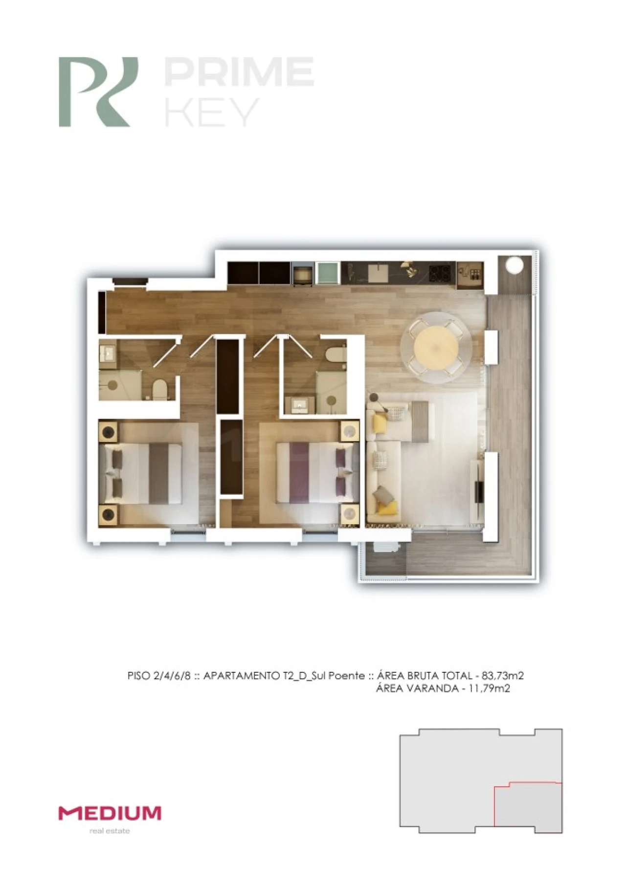 Apartamento T2 para Venda em Vila Nova de Famalicão e Calendário Foto 14
