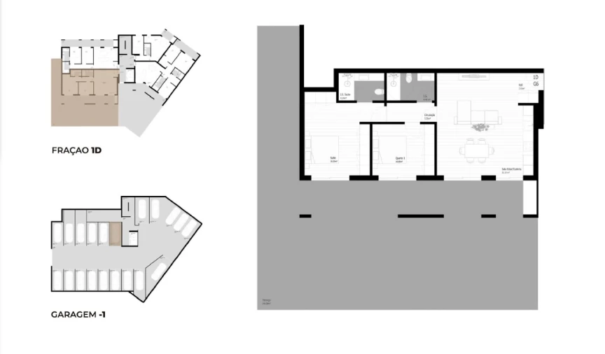 Apartamento T2 para Venda em Pedrouços Planta 1