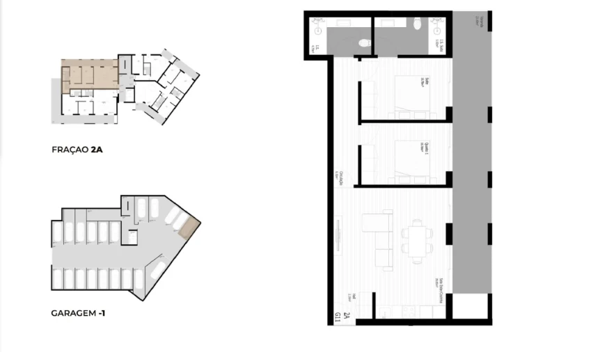 Apartamento T2 para Venda em Pedrouços Planta 1