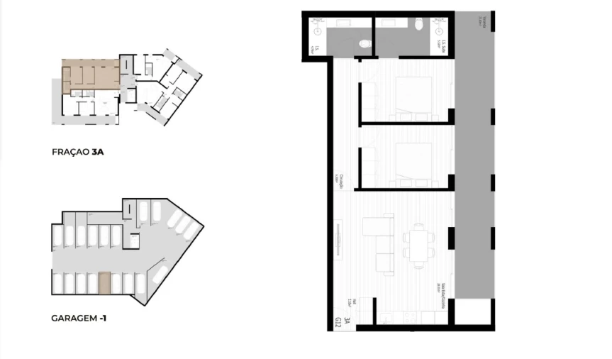 Apartamento T2 para Venda em Pedrouços Planta 1