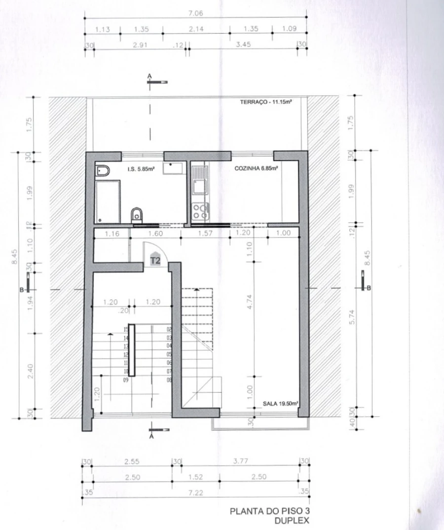Apartamento T2 para Venda em Monte Gordo Planta 1
