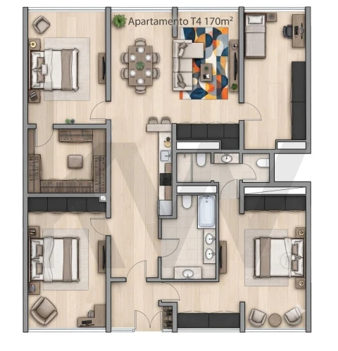 Apartamento T4 para Venda em Setubal (São Sebastião)