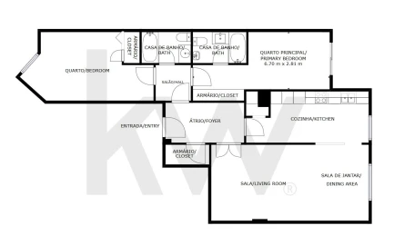 Apartamento T2 para Arrendamento em Carcavelos e Parede
