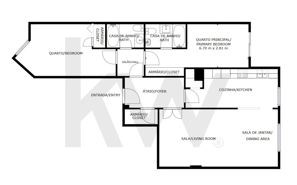 Apartamento T2 para Arrendamento em Carcavelos e Parede Foto 36