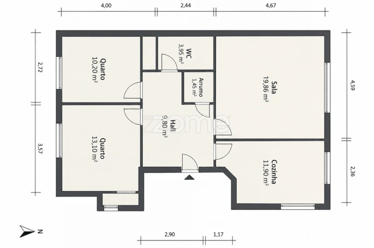 Apartamento T2 para Venda em Loures Planta 1