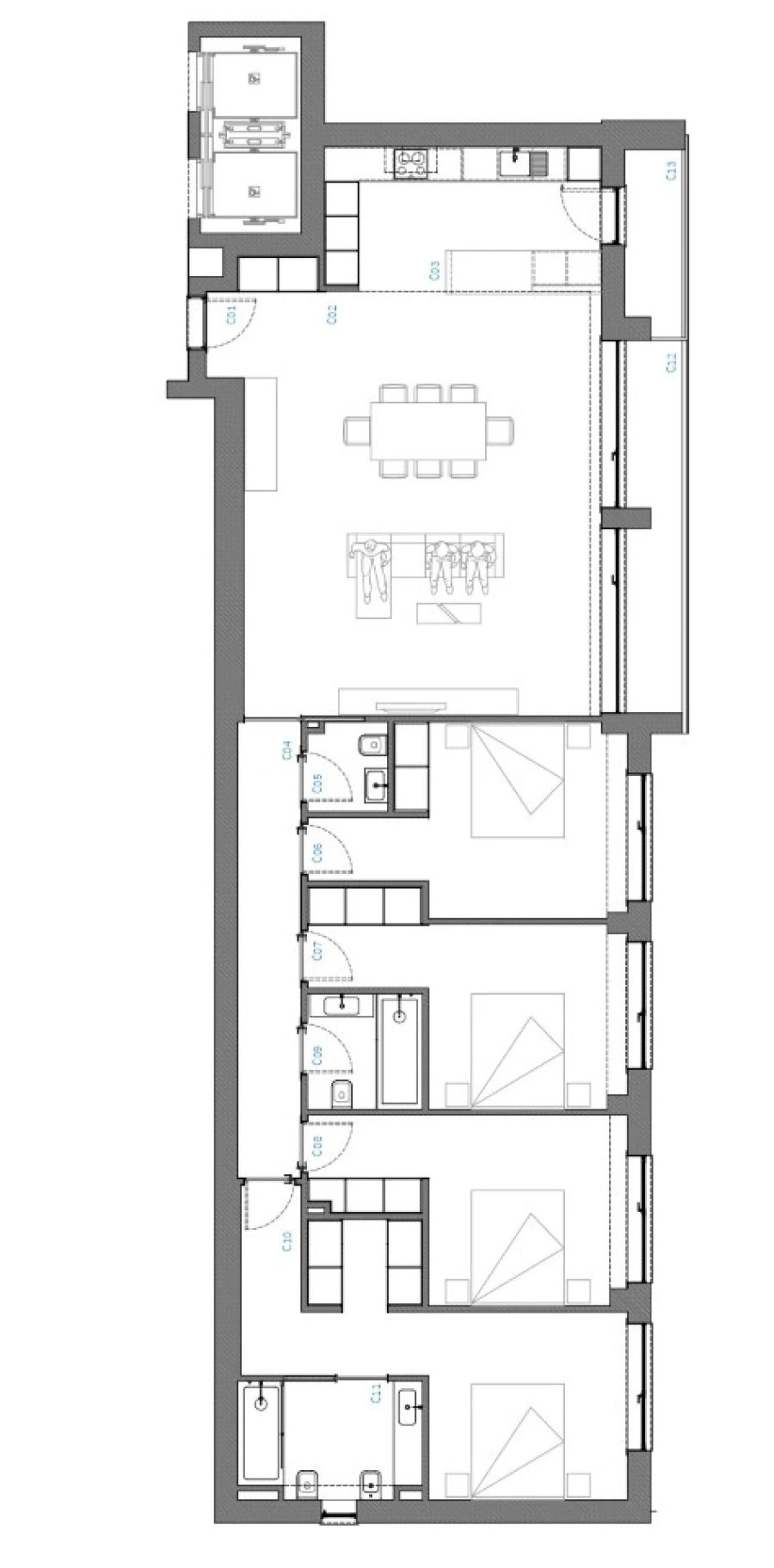 Apartamento T4 para Venda em Póvoa de Varzim, Beiriz e Argivai Planta 1