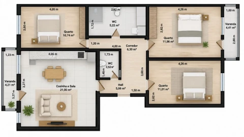 Apartamento T3 para Venda em Barreiro e Lavradio
