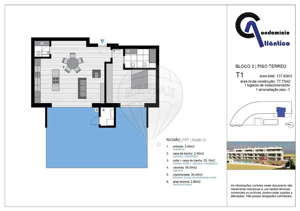 Apartamento T1 para Venda em A dos Cunhados e Maceira Foto 7