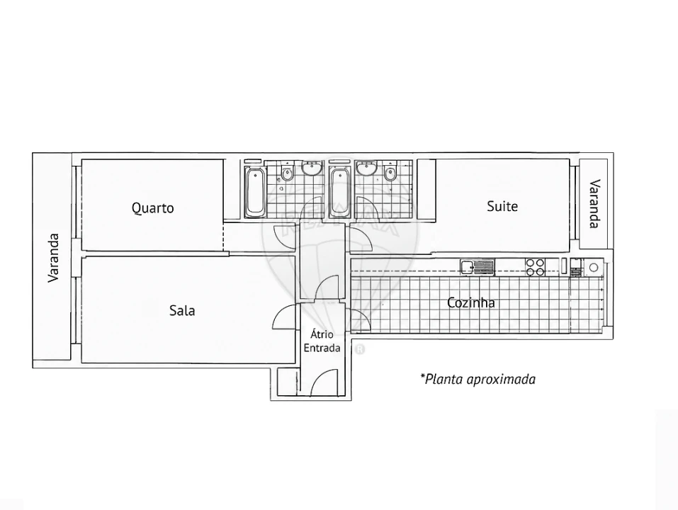 Apartamento T2 para Arrendamento em Pedrouços Foto 14