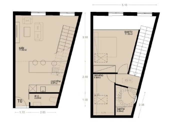 Apartamento T1 para Venda em Matosinhos e Leça da Palmeira Planta 1