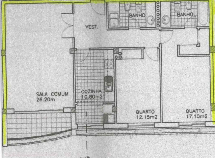 Apartamento T2 para Venda em São Felix da Marinha Planta 1