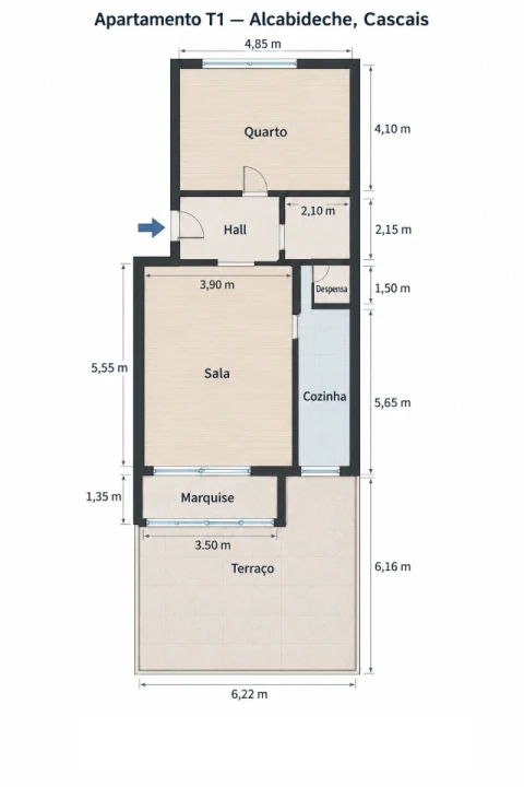 Apartamento T1 para Venda em Alcabideche