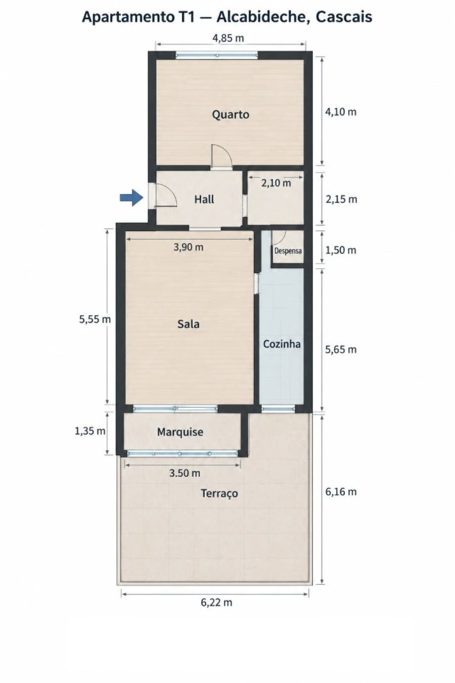 Apartamento T1 para Venda em Alcabideche Planta 1