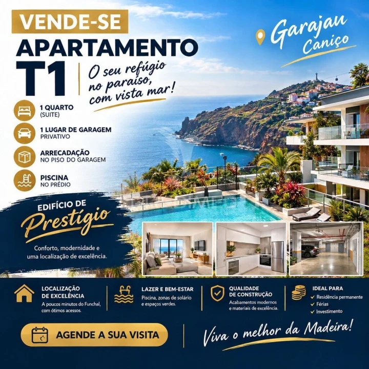 Apartamento T1 para Venda em Caniço Foto 1