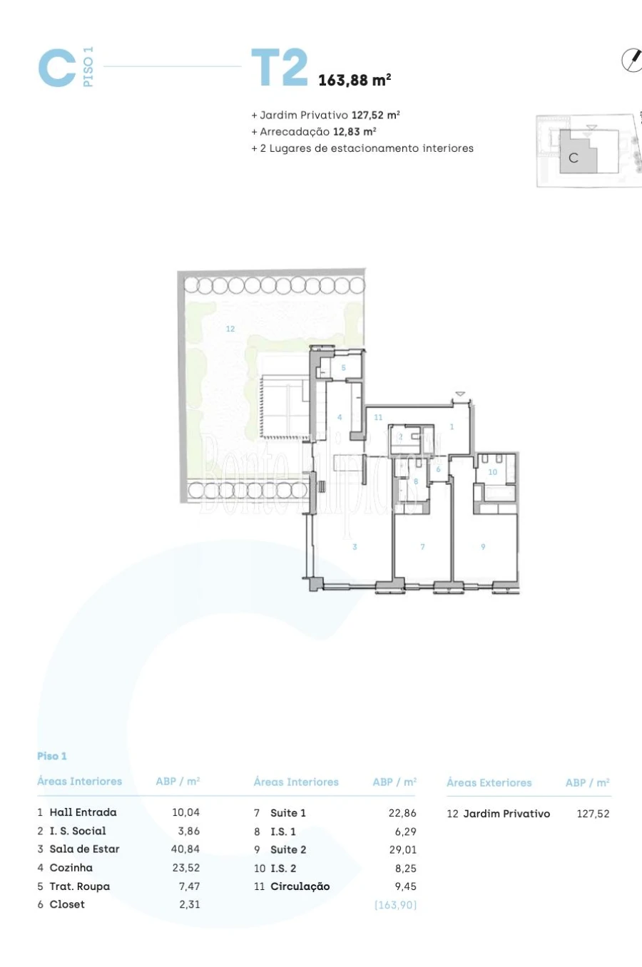 Apartamento T2 para Venda em Cascais e Estoril Planta 1