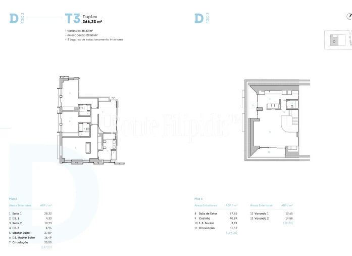 Apartamento T3 para Venda em Cascais e Estoril Planta 1