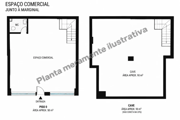 Loja para Venda em Algés, Linda-A-Velha e Cruz Quebrada-Dafundo Planta 1
