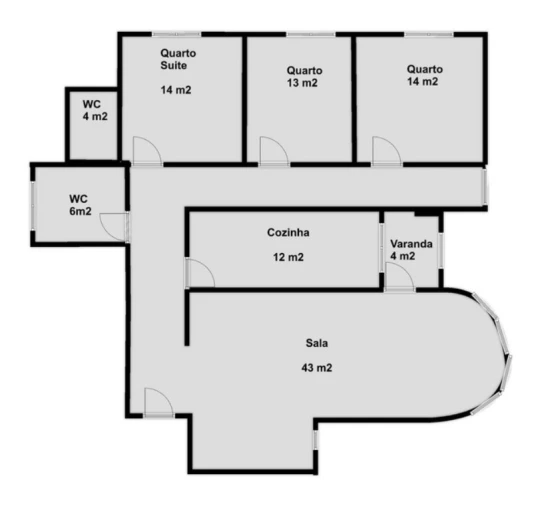 Apartamento T3 para Venda em Funchal (São Pedro) Planta 1