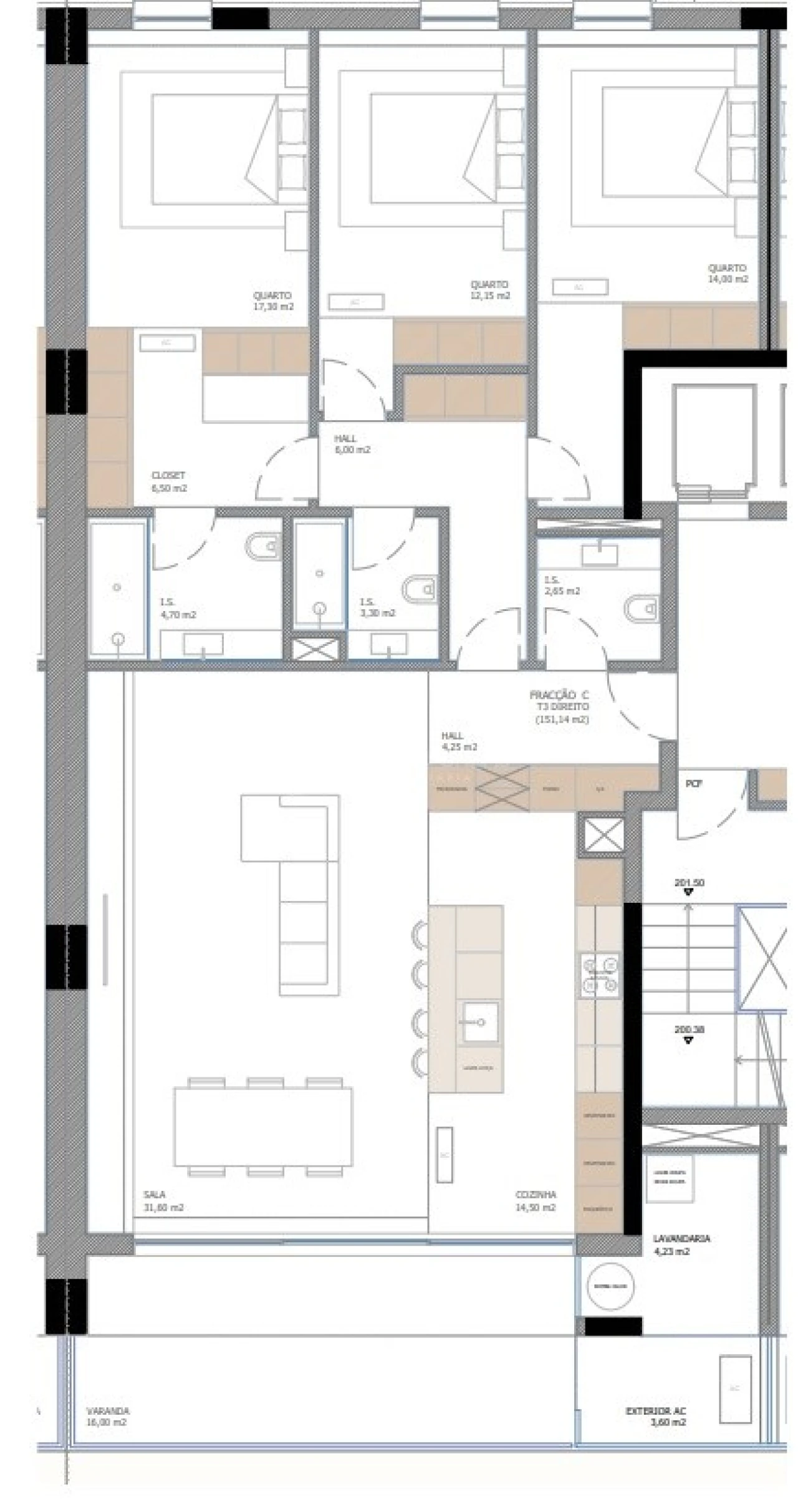 Apartamento T3 para Venda em Nogueira, Fraião e Lamaçães Foto 11