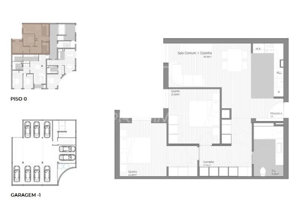 Apartamento T2 para Venda em São João Baptista Foto 9
