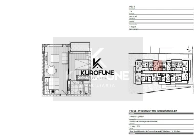 Apartamento T1 para Venda em Gulpilhares e Valadares