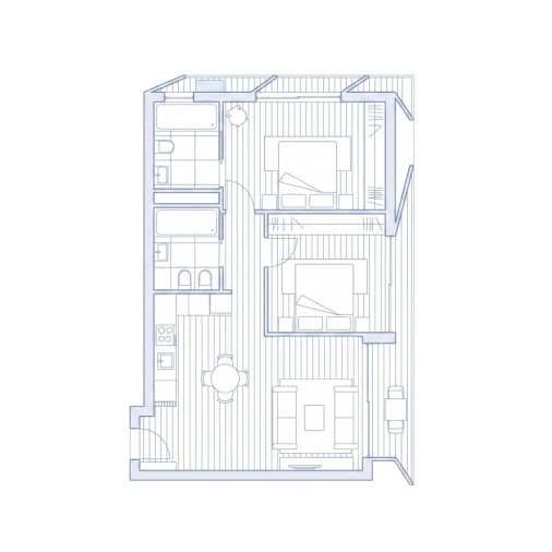 Apartamento T2 para Venda em Lordelo do Ouro e Massarelos Planta 1