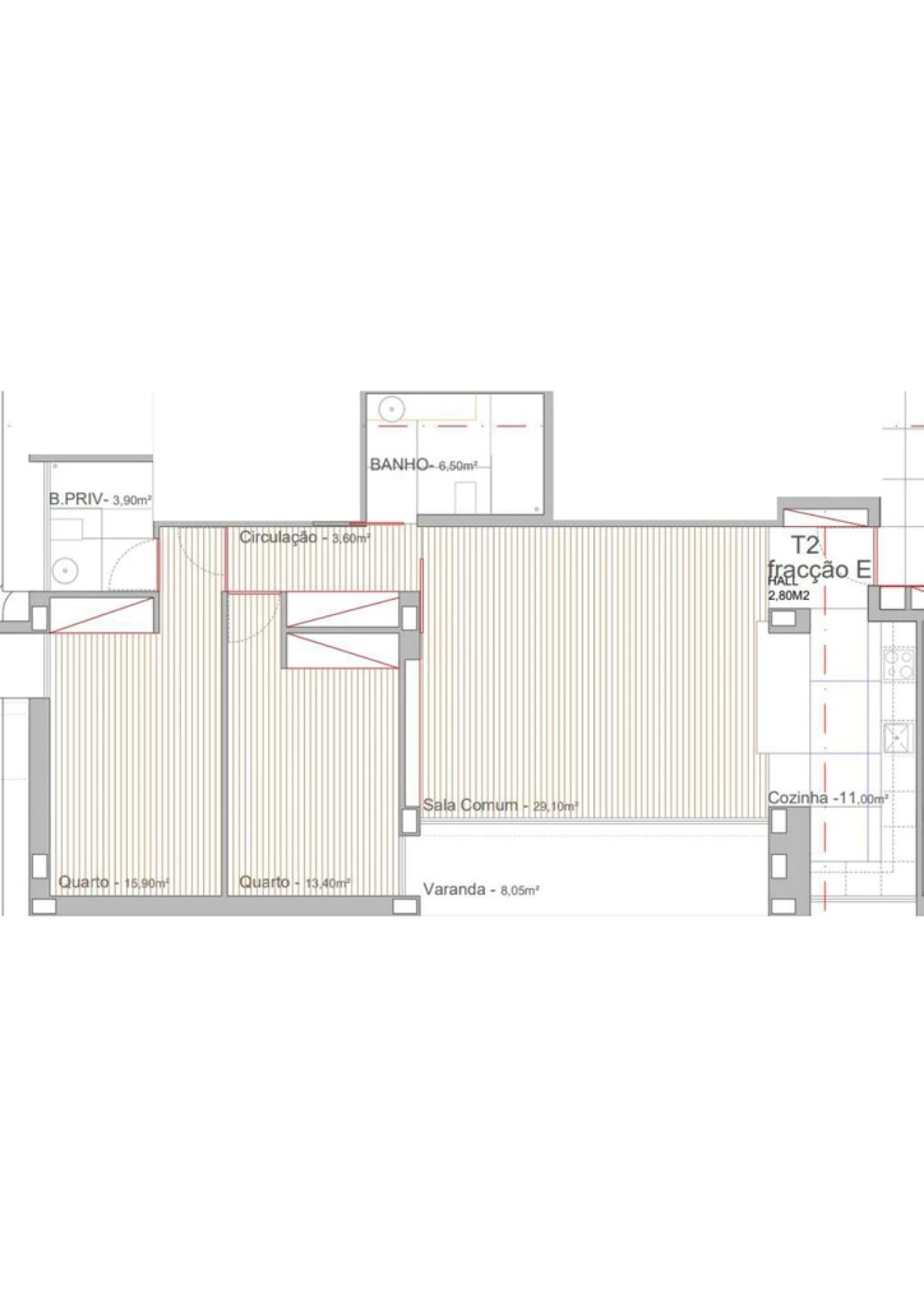 Apartamento T2 para Venda em Campo e Sobrado Foto 13