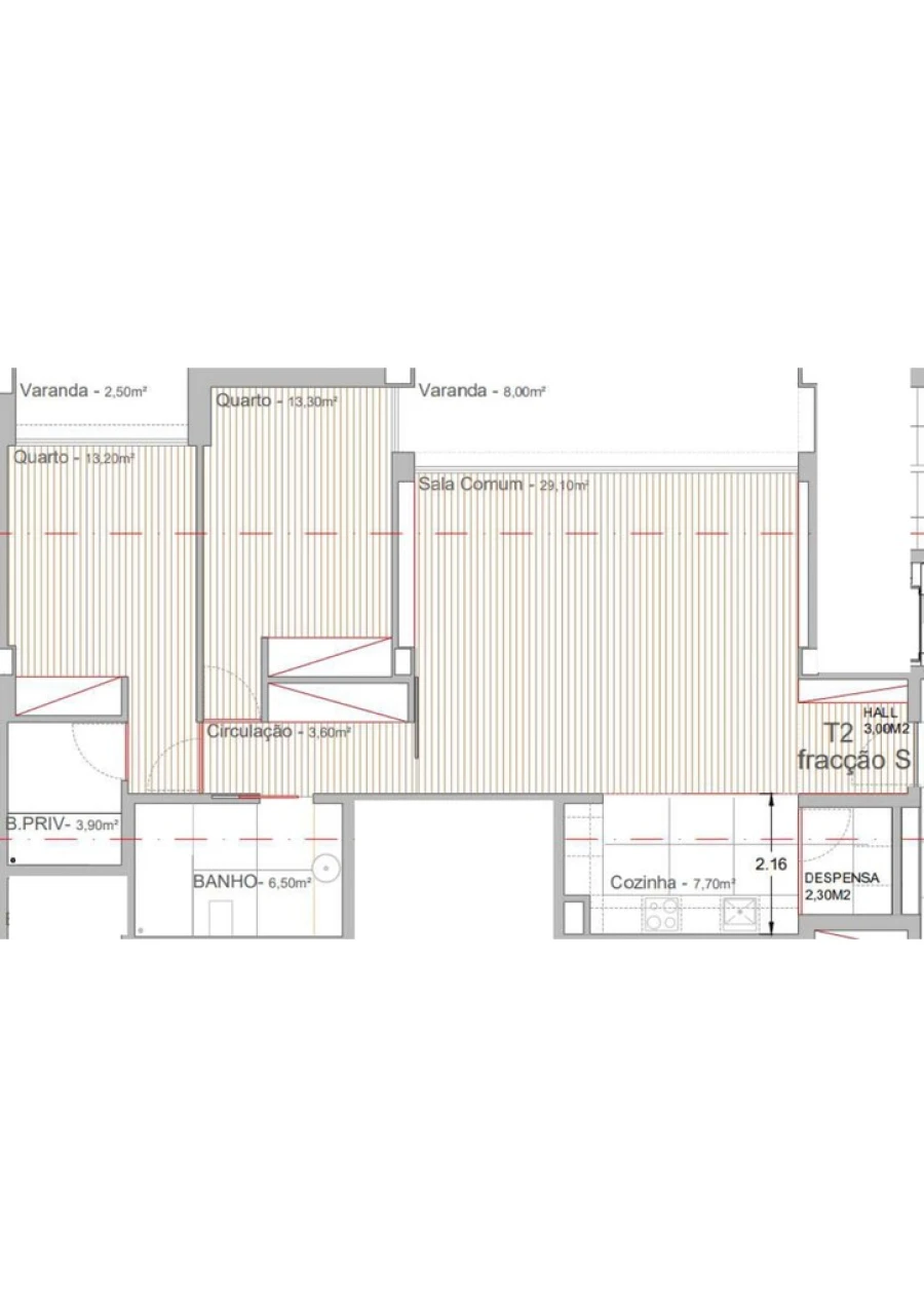 Apartamento T2 para Venda em Campo e Sobrado Foto 13