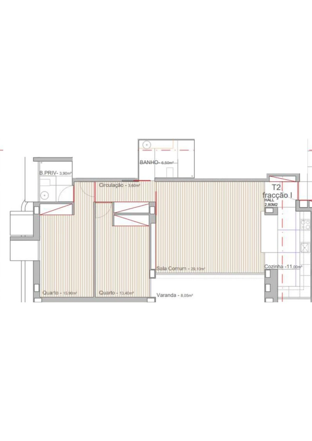 Apartamento T2 para Venda em Campo e Sobrado Foto 13