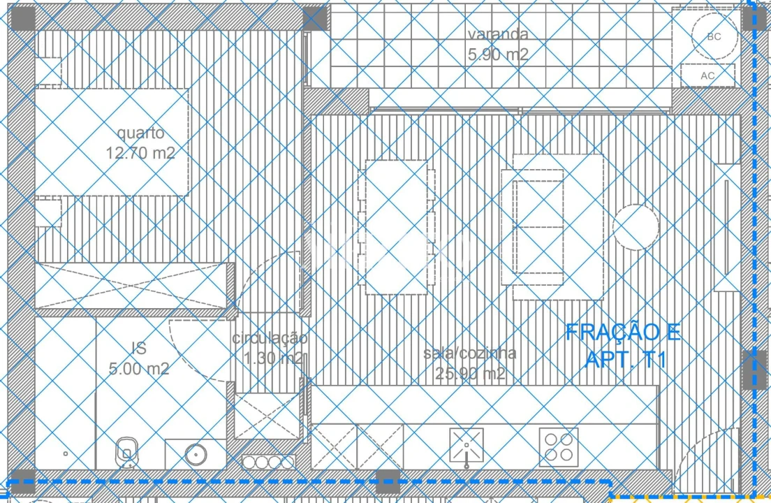 Apartamento T1 para Venda em Adães Foto 1