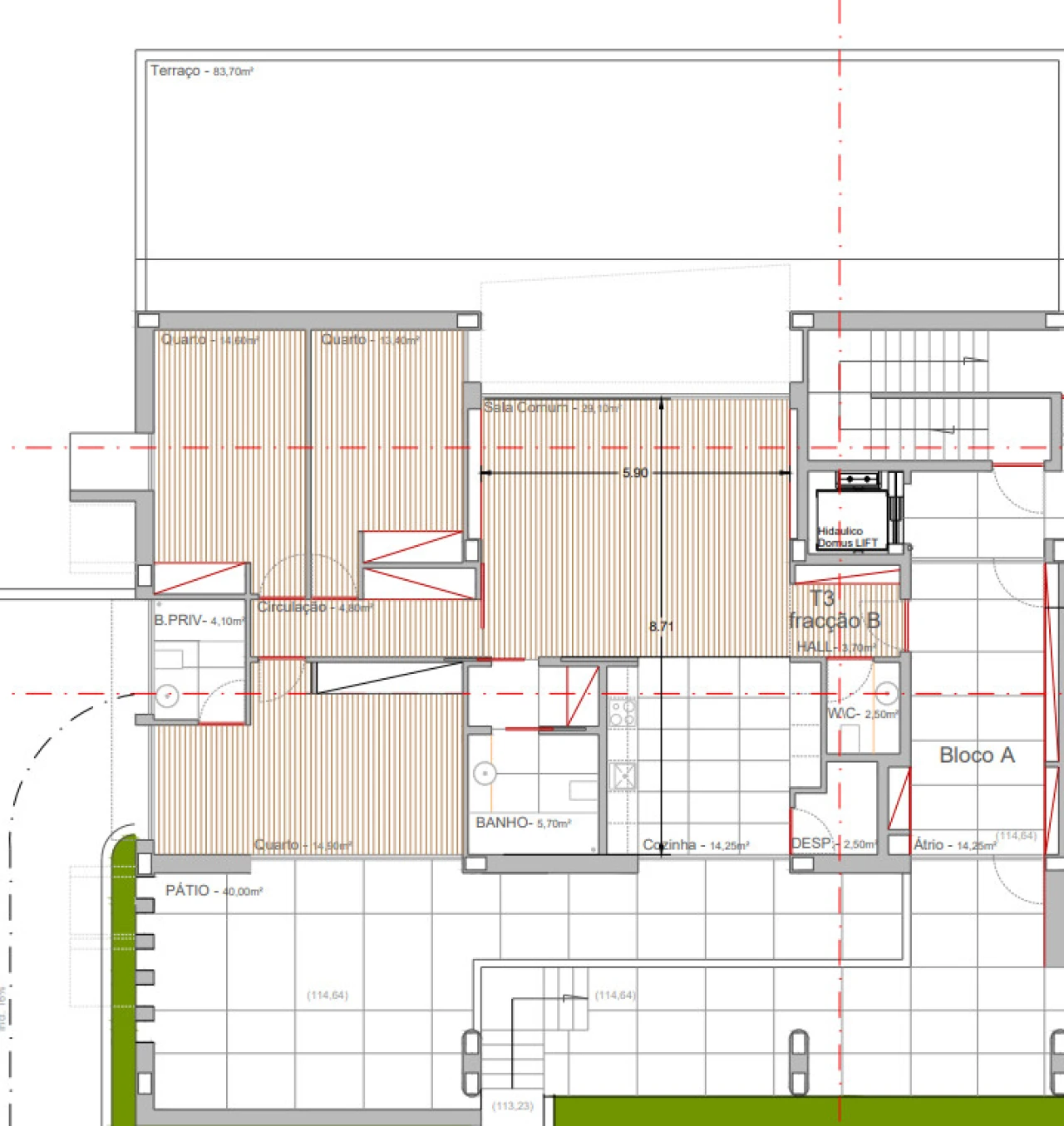 Apartamento T3 para Venda em Campo e Sobrado Foto 13