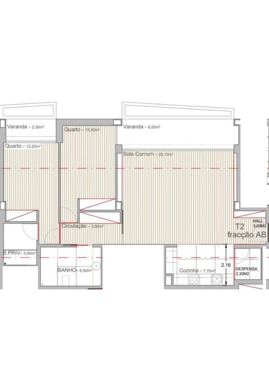 Apartamento T2 para Venda em Campo e Sobrado Foto 13