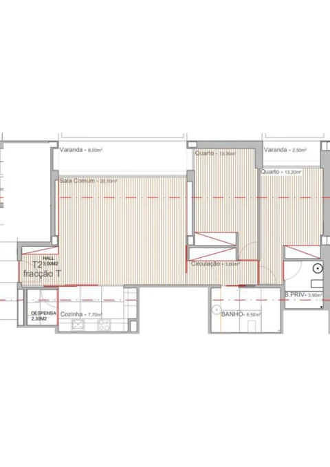 Apartamento T2 para Venda em Campo e Sobrado