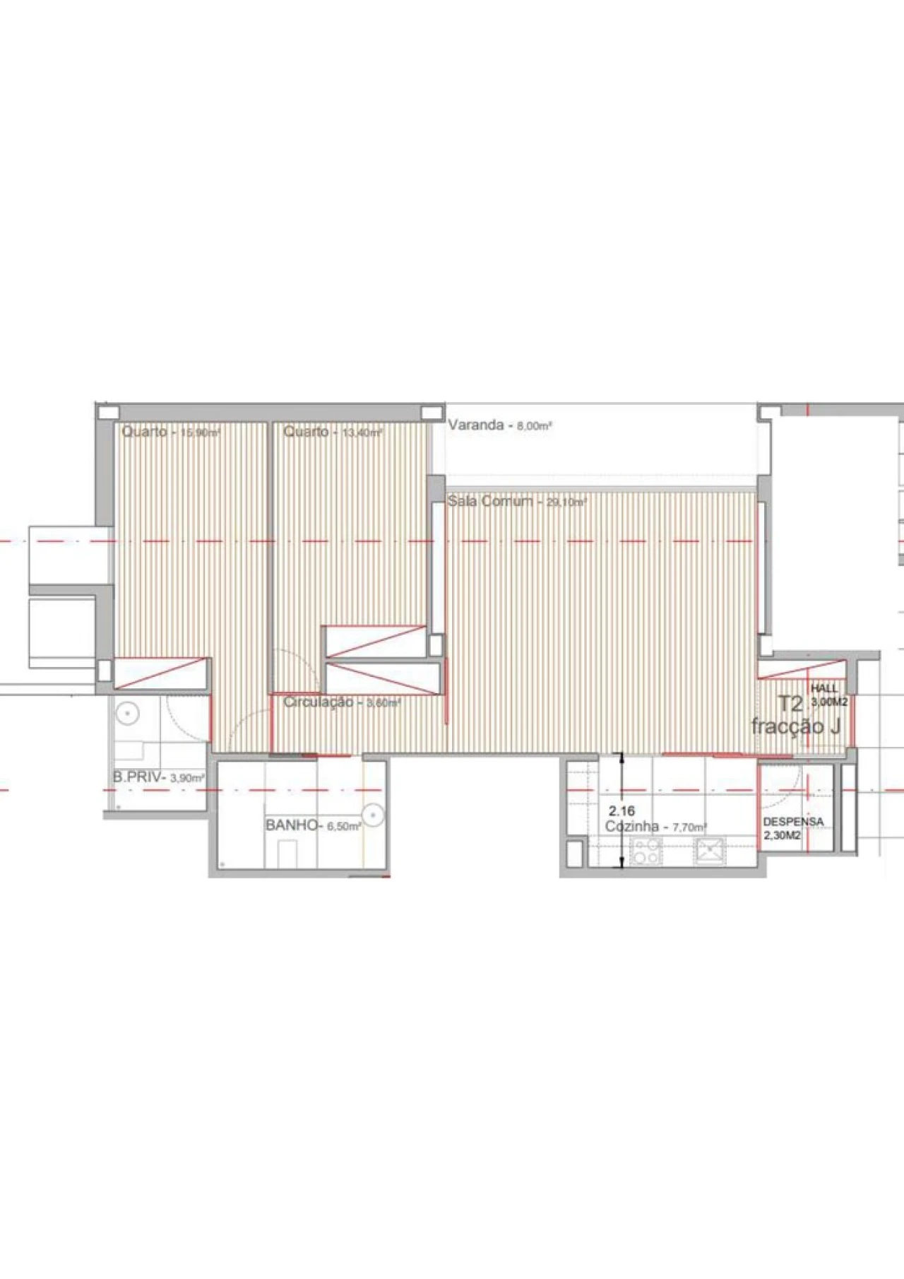Apartamento T2 para Venda em Campo e Sobrado Foto 13