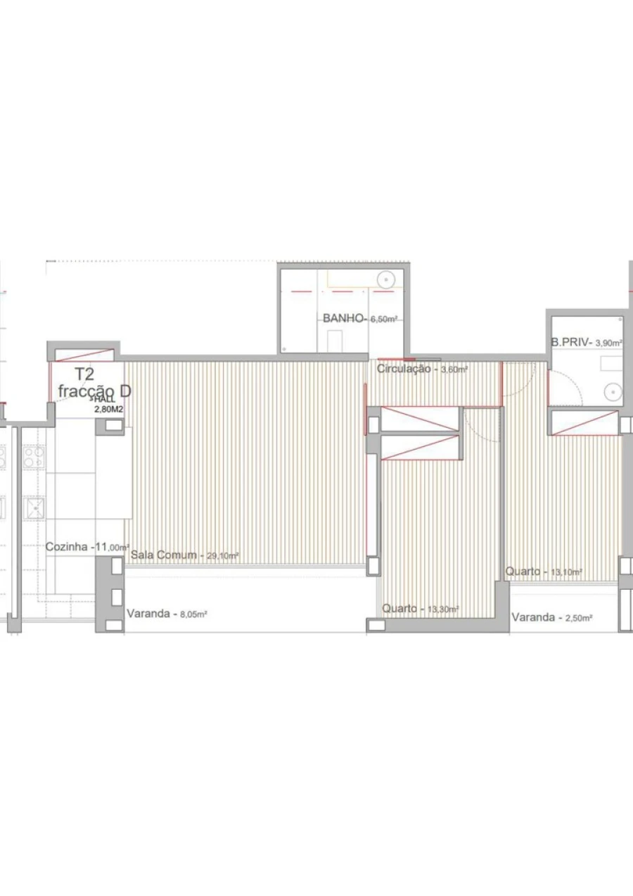 Apartamento T2 para Venda em Campo e Sobrado Foto 13