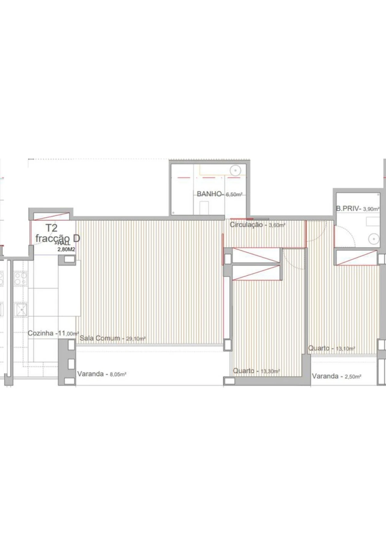 Apartamento T2 para Venda em Campo e Sobrado Foto 13