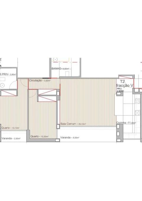 Apartamento T2 para Venda em Campo e Sobrado