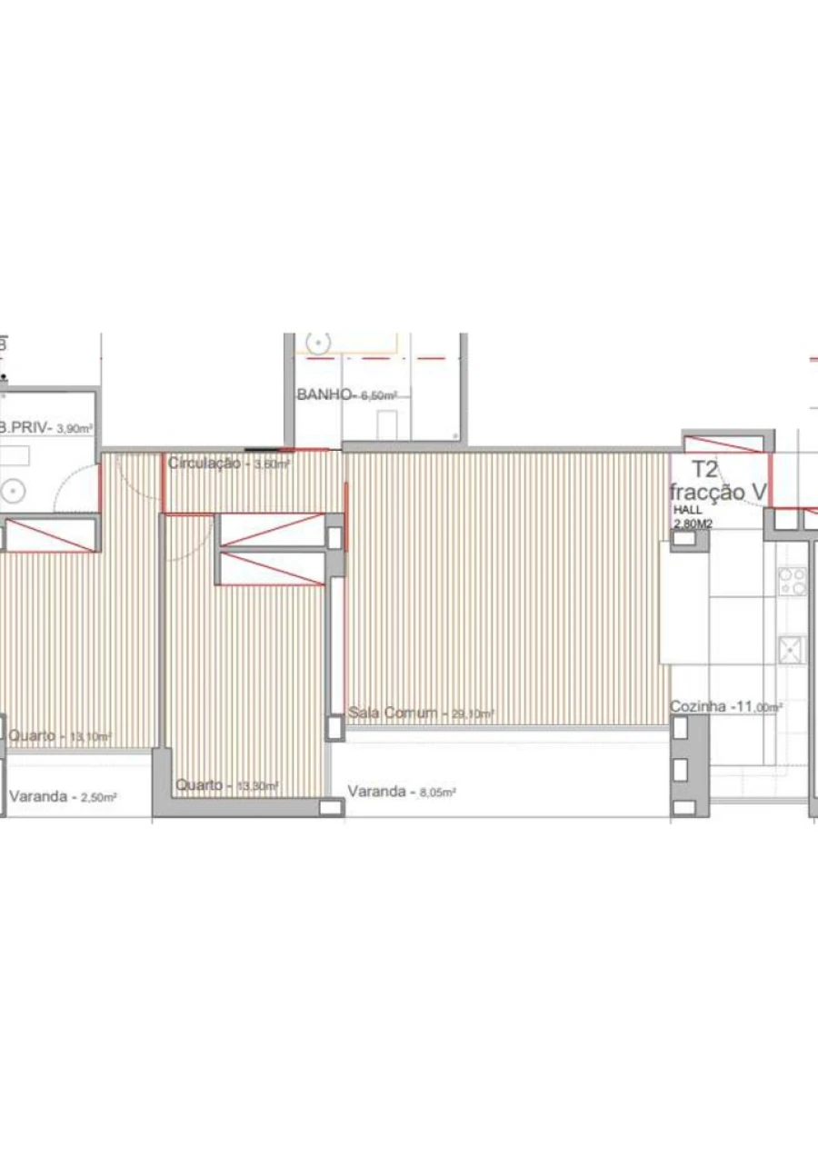 Apartamento T2 para Venda em Campo e Sobrado Foto 13