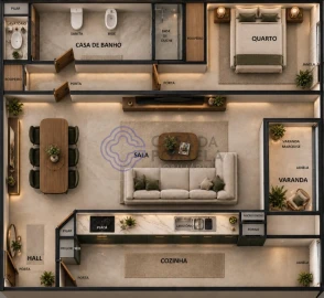 Apartamento T1 para Venda em Póvoa de Varzim, Beiriz e Argivai