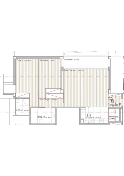 Apartamento T2 para Venda em Campo e Sobrado