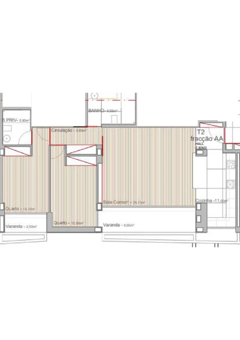 Apartamento T2 para Venda em Campo e Sobrado