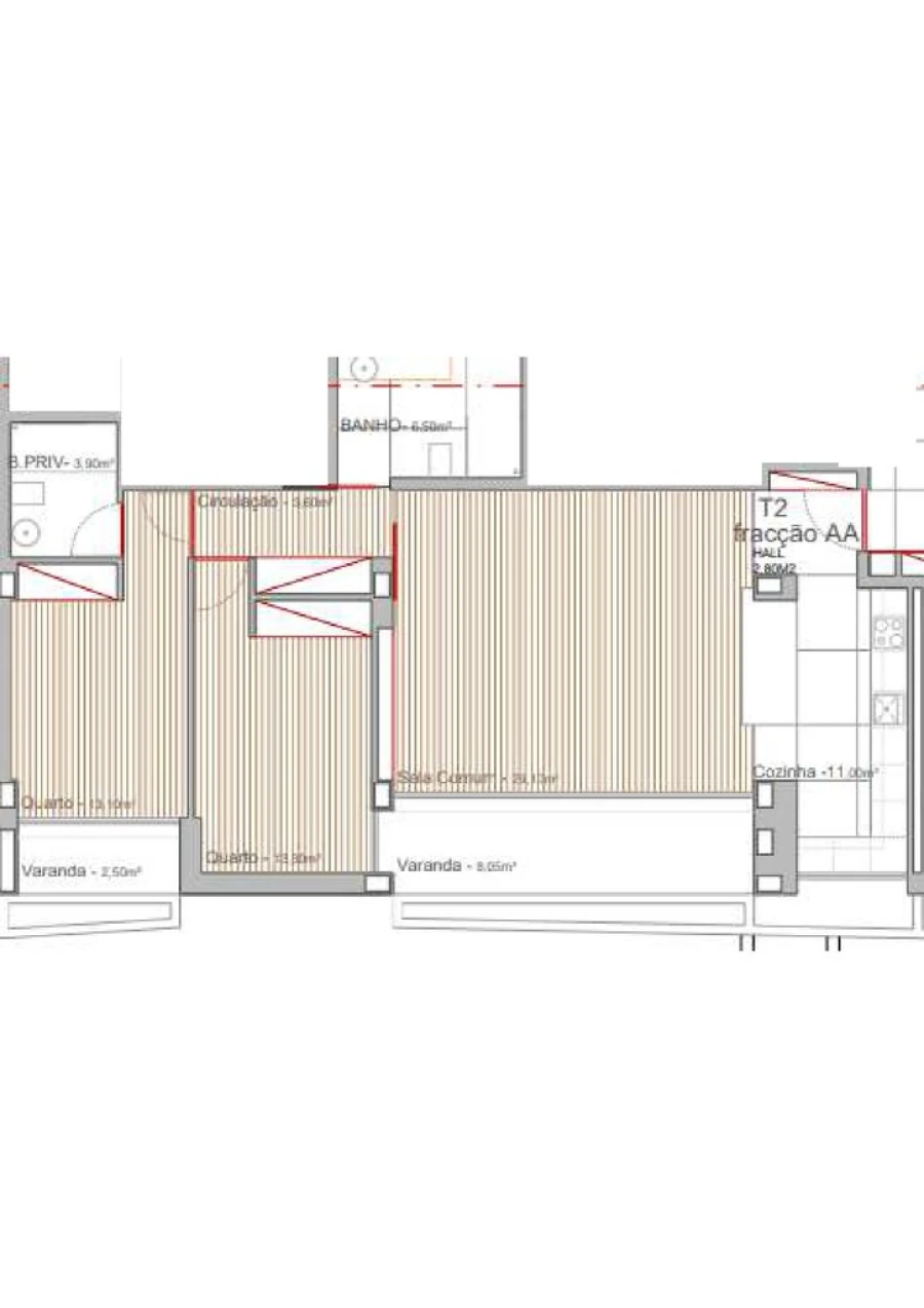 Apartamento T2 para Venda em Campo e Sobrado Foto 13