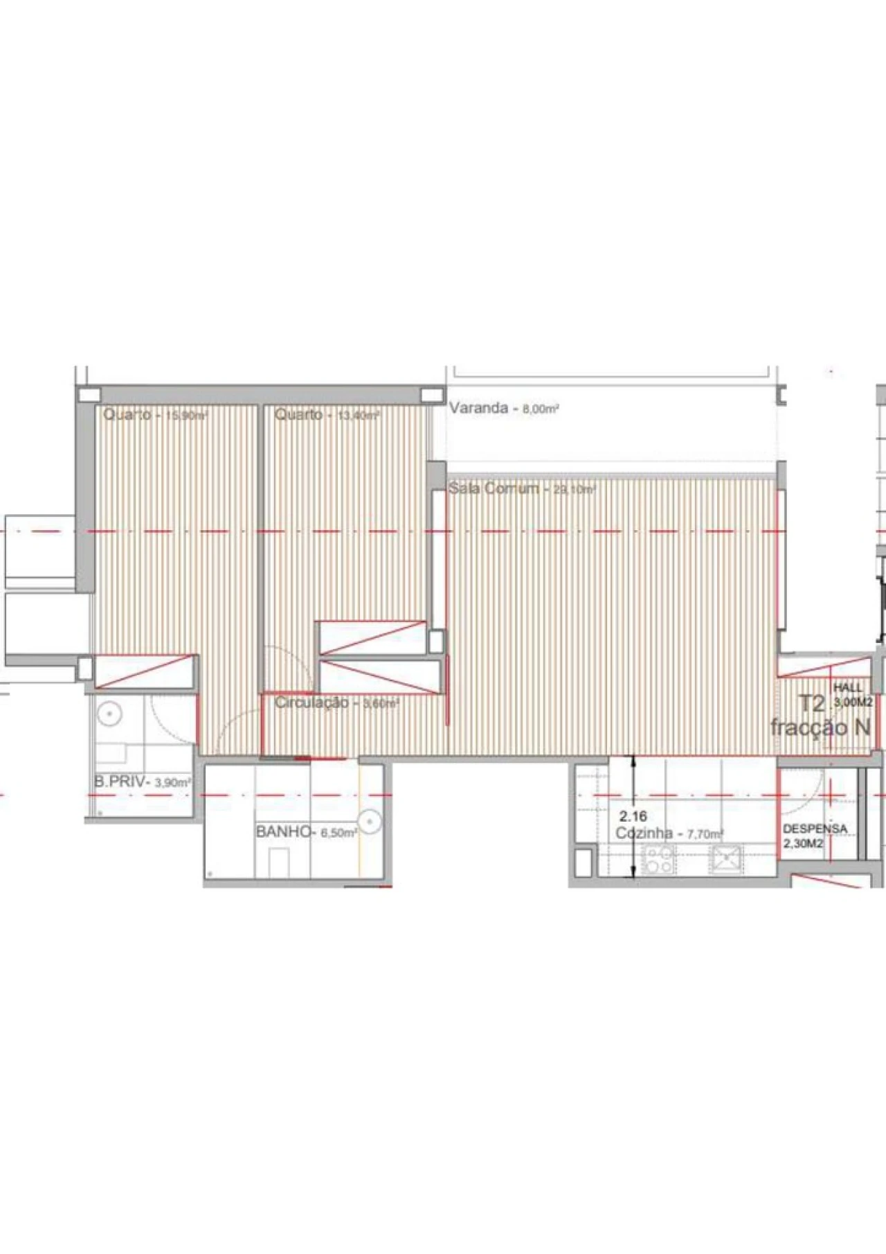 Apartamento T2 para Venda em Campo e Sobrado Foto 13