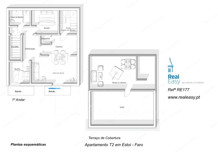Apartamento T2 para Venda em Faro (Sé e São Pedro) Planta 1