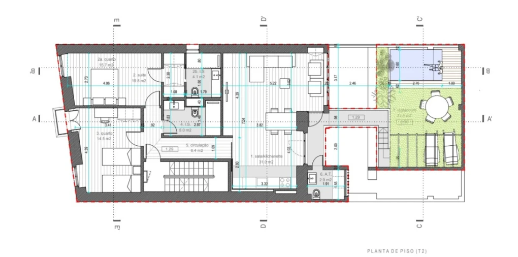Apartamento T2 para Venda em Ajuda Planta 1