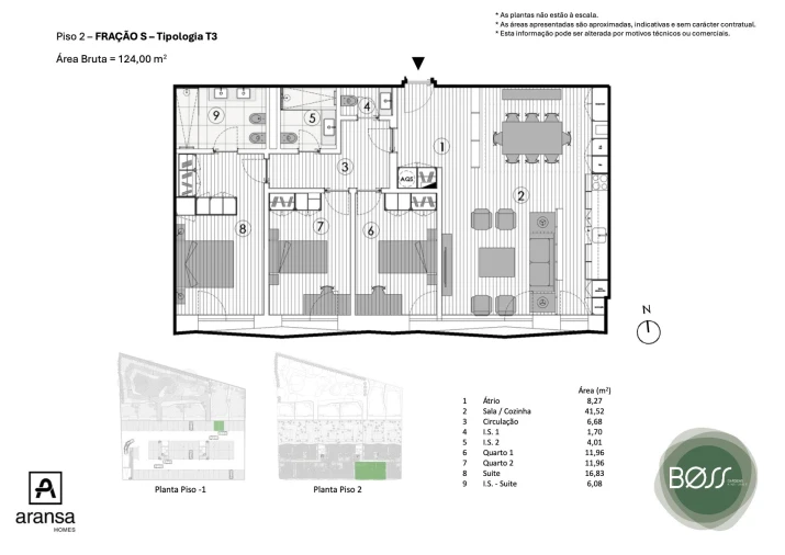 Apartamento T3 para Venda em Paranhos Planta 1