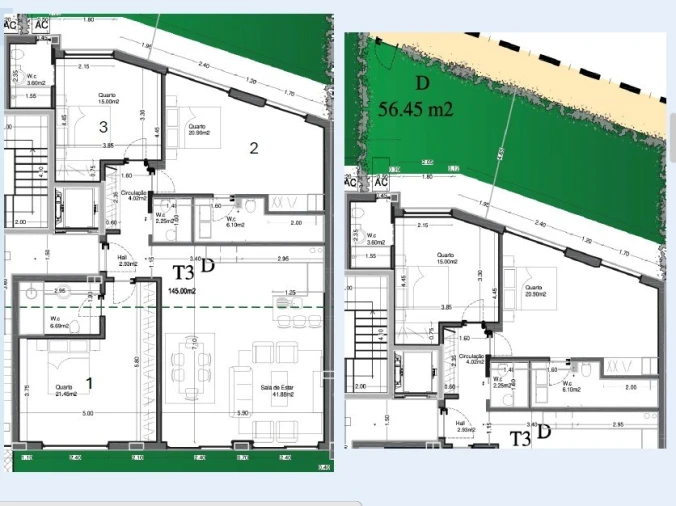 Apartamento T3 para Venda em Montenegro Planta 1