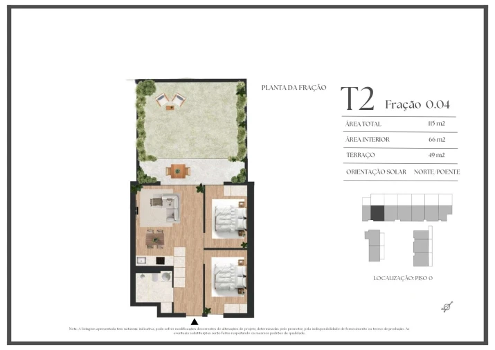 Apartamento T2 para Venda em Vilar de Andorinho Planta 1
